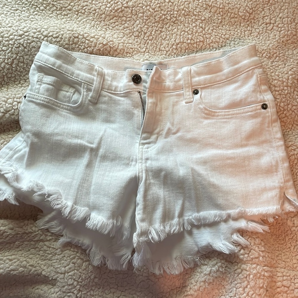 White jean shorts